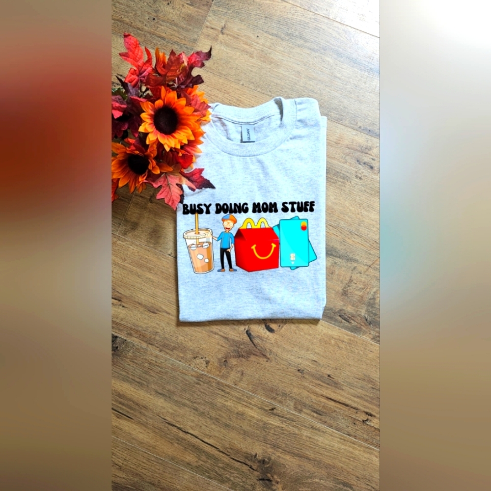 Busy Doing Mom Stuff Blippi Tee Trendy Momlife Shirt